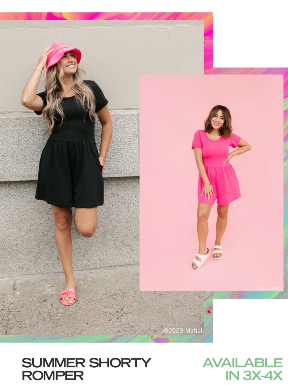 Shorty romper by Smash & Tess in Black